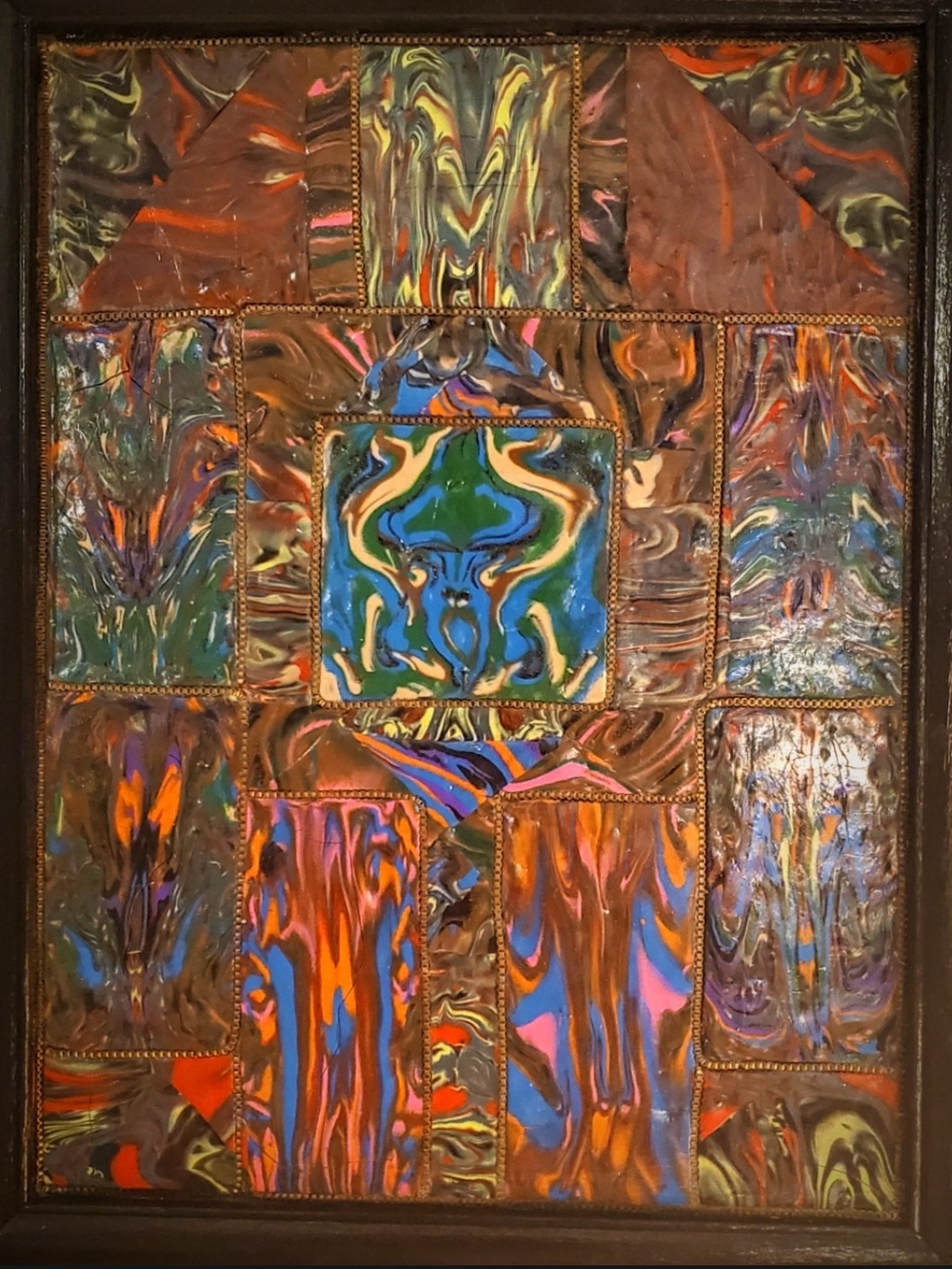 Original Gawdy Visions Abstract Multicolor Clay Work Wall Art